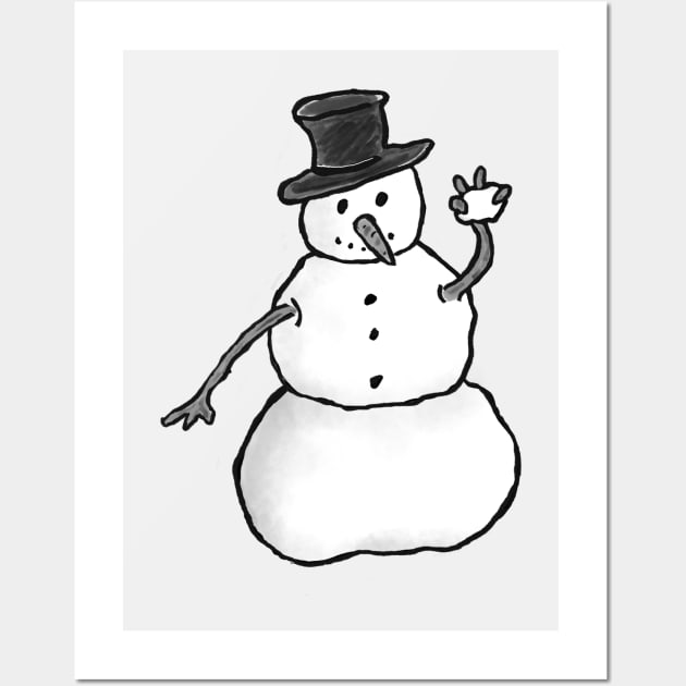 Snowman Wall Art by BlueTiger